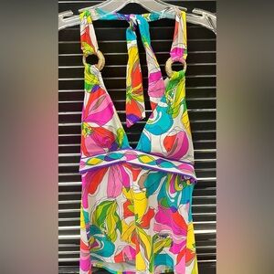 Psychedelic festival unique rave Tankini Top high quality small medium retro 4 S